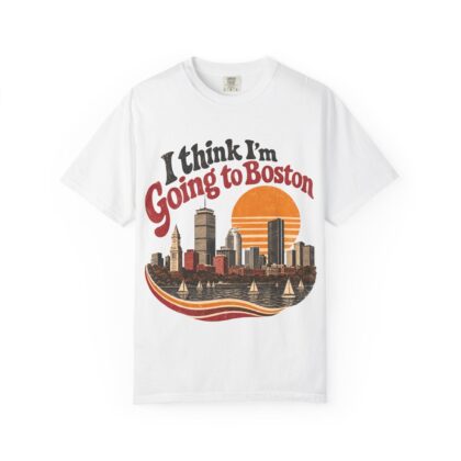 Alternative view of Boston Skyline Retro T-Shirt