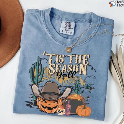 Western Halloween Shirt, 'Tis The Season Y'all Shirt, Western Halloween Pumpkin Shirt, Spooky Shirt