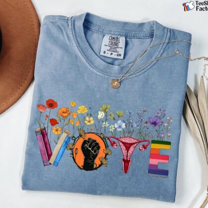 Vote Shirt, Banned Books Shirt, Reproductive Rights Shirt, Floral Vote Shirt