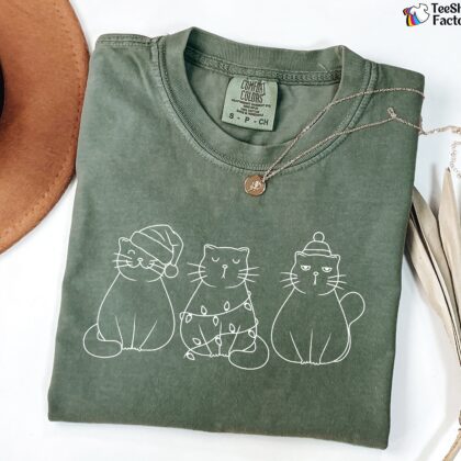 Christmas Cat Shirt, Cat Christmas Shirt, Christmas Gift, Meowy Christmas Shirt