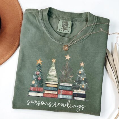 Alternative view of Bookish Christmas Shirt, Seasons Readings Shirt, Librarian Christmas Shirt, Book Lover Gift