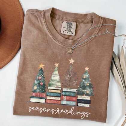 Bookish Christmas Shirt, Seasons Readings Shirt, Librarian Christmas Shirt, Book Lover Gift