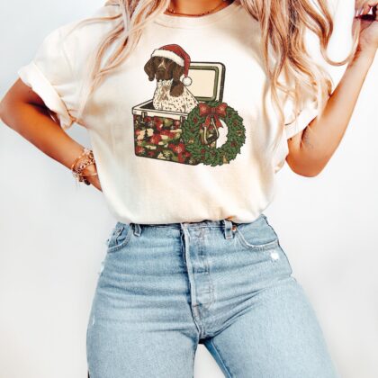 Christmas Dog Shirt, German Shorthair Dog Shirt, Pointer Dogs Christmas Shirt, Dog Christmas Tee - Image 8