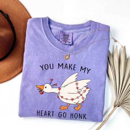 Alternative view of Funny Valentine Shirt, Silly Goose Valentine Shirt, Cute Goose Lover Gift, Valentine Day Shirt