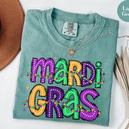Alternative view of Mardi Gras Shirt, Mardi Gras Celebration Shirt, Mardi Gras Carnival Shirt, Women Mardi Gras Costume Festival Shirt