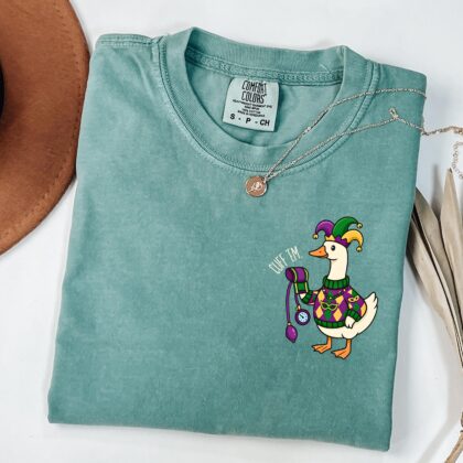 Alternative view of Funny Mardi Gras Shirt, Nurse Cuff Em Shirt, Mardi Gras Nurse Shirt, Goose Nurse Shirt