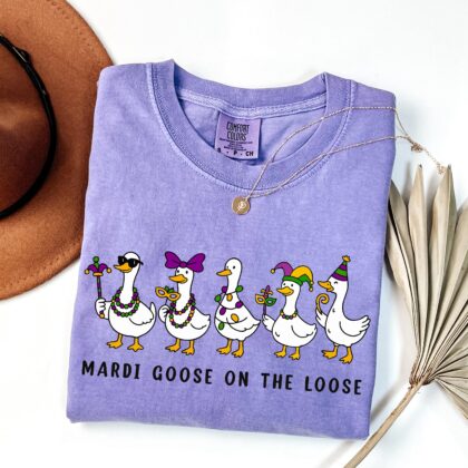 Mardi Goose On The Loose Shirt, Funny Mardi Gras Shirt, New Orleans Carnival Tee, Fat Tuesday Apparel