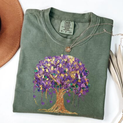 Mardi Gras Tree Shirt, Mardi Gras Bead Shirt, Bead Tree Shirt, Mardi Gras Shirt - Image 6
