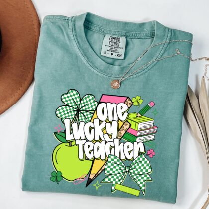 St Patricks Day Teacher Shirt, Lucky Teacher St. Patty's Day Shirt, Cute Shamrock Teacher Shirt, Teacher Gift