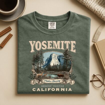 Yosemite National Park Shirt, Retro National Park Shirt, Hiking Gift, Camping Lovers Shirt