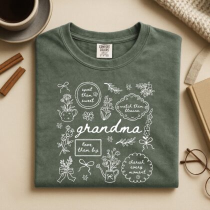 Alternative view of Cottagecore Floral Grandma Shirt, Retro Floral Grandma Shirt, Great Grandmother Shirt, Gift Shirt for Gigi