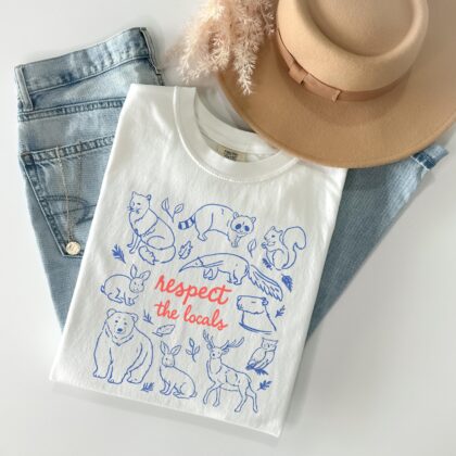 Alternative view of National Park Shirt, Respect The Locals Shirt, Wildlife Shirt, Camping Shirt