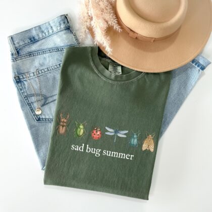 Sad Bug Summer Shirt, Funny Introvert Tee, Insect Lover Graphic Tee, Bug Collector Shirt