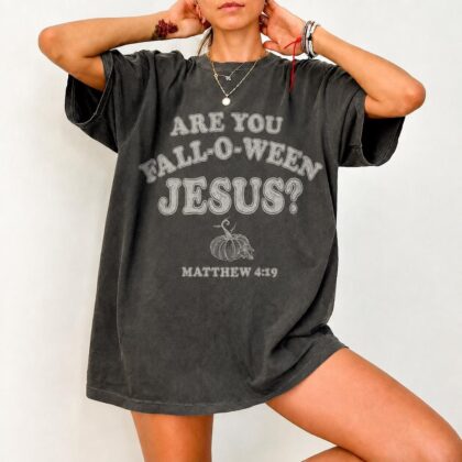 Alternative view of Christian Halloween Shirt, Are You Fall-O-Ween Jesus Shirt, Fall Religious Shirt, Funny Pumpkin Christian Halloween Shirt
